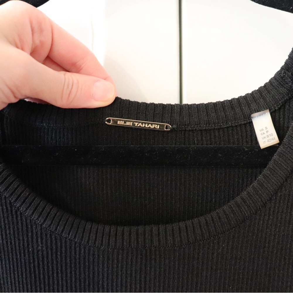 Elie Tahari Classic Black Knit Top